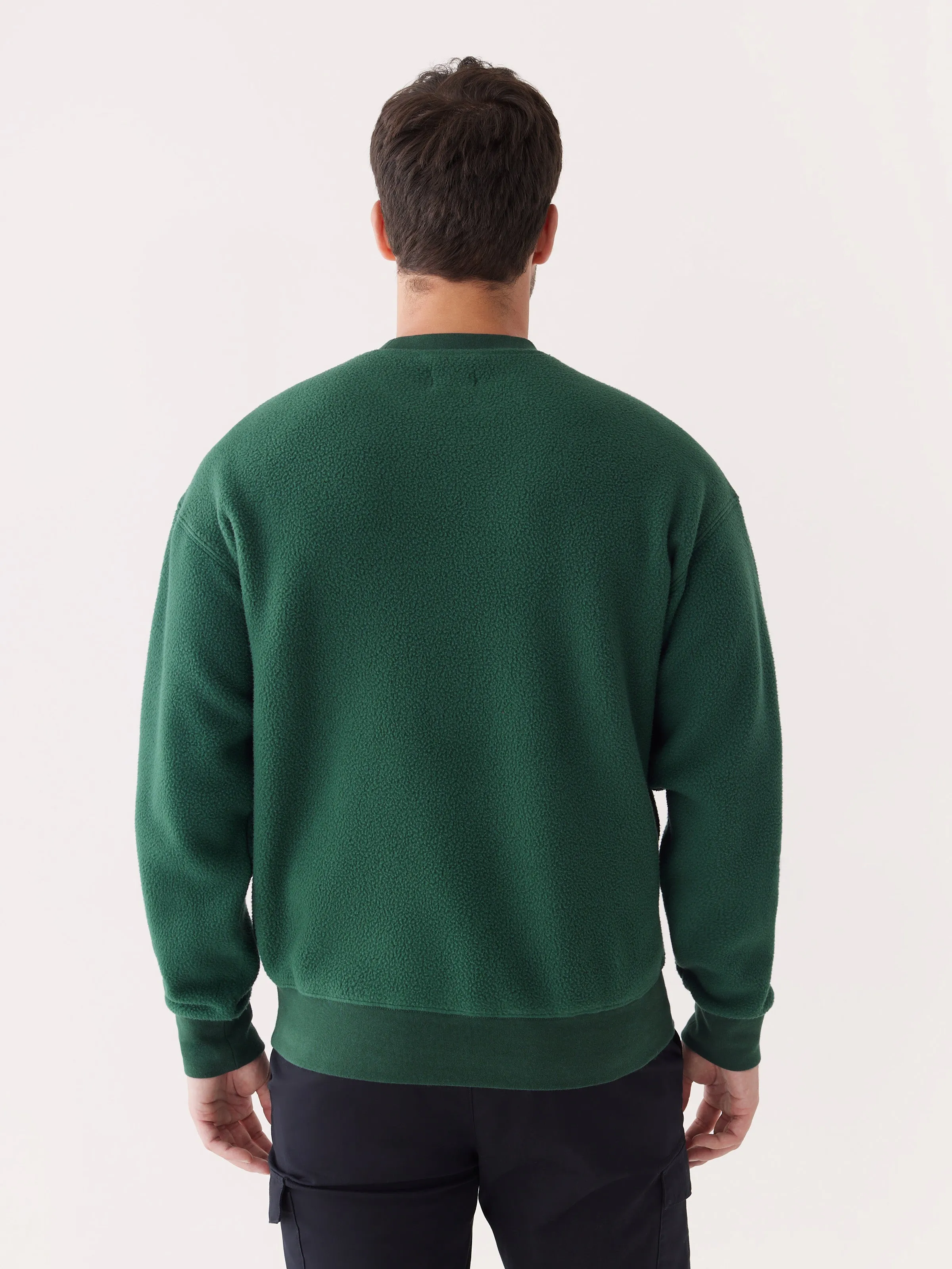 The Explorer Polar Fleece Crewneck in Midnight Teal