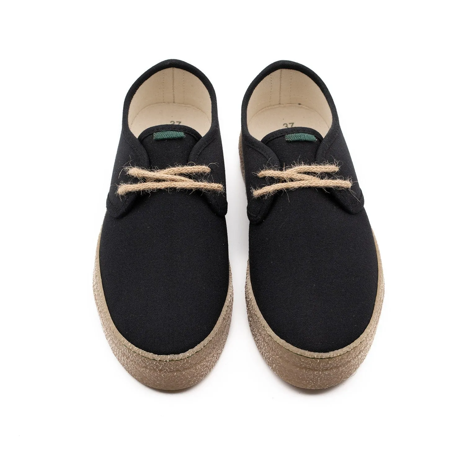 Vegan shoe black jute GOO001