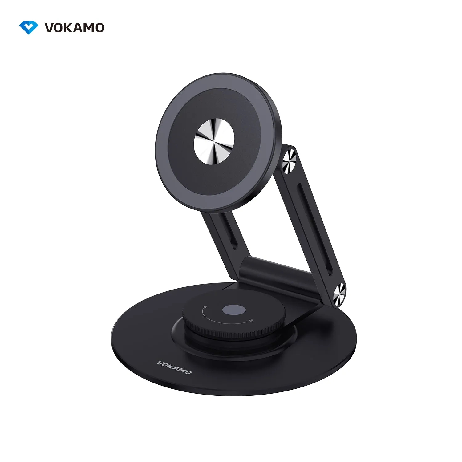 VOKAMO Alloy 360 Rotation Foldable Magnetic Phone Holder For Desk