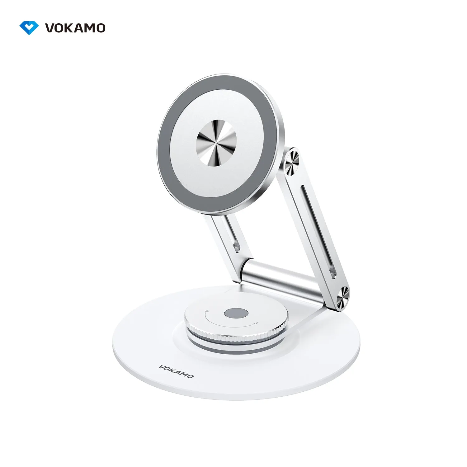 VOKAMO Alloy 360 Rotation Foldable Magnetic Phone Holder For Desk