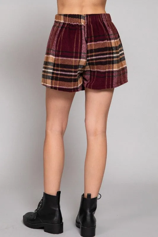 WENDY WRAP PLAID JACQUARD SKORT