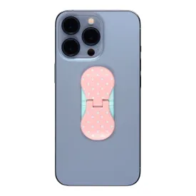 ZipGrips Phone Holder - White Dots On Pink