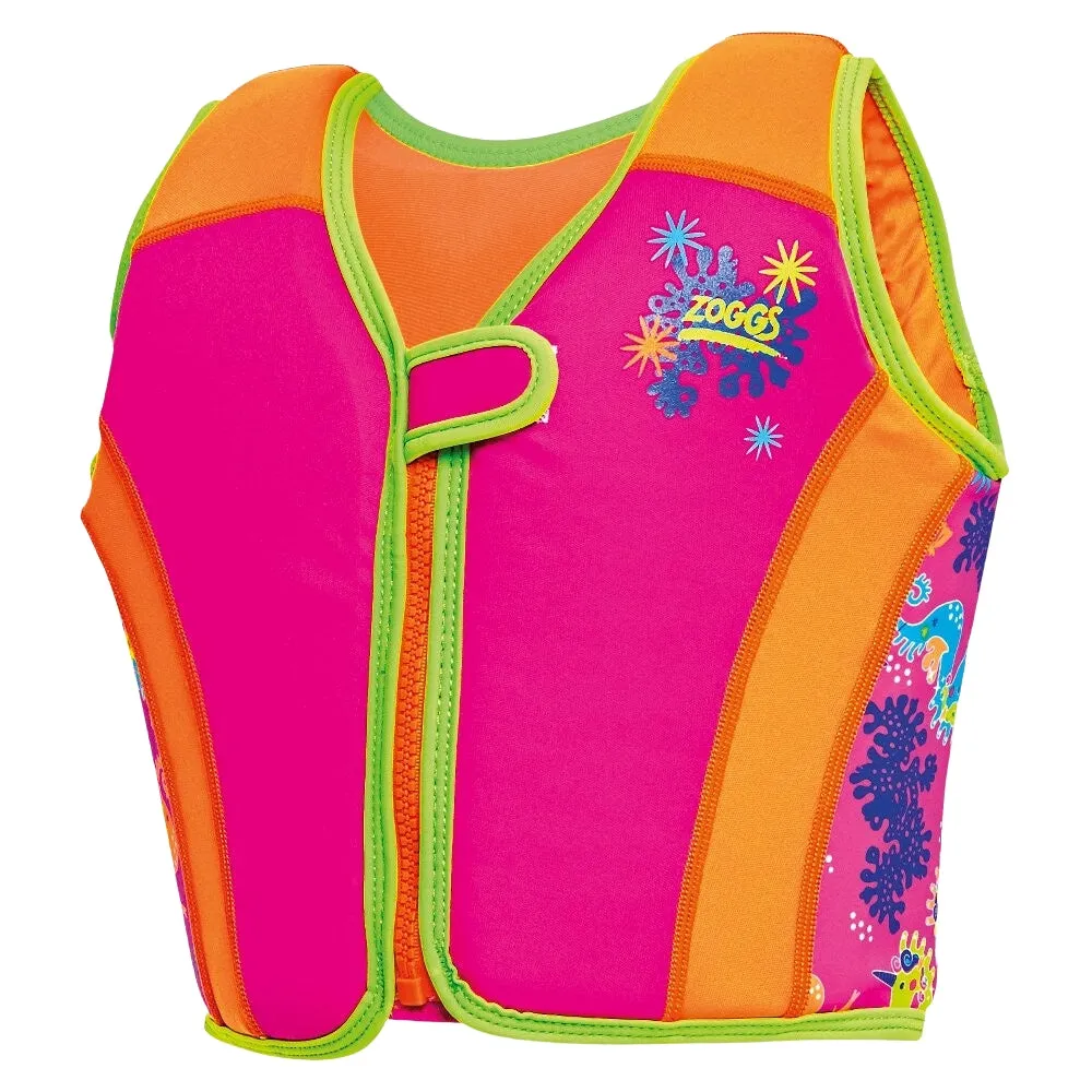 Zoggs Pink, Orange & Green Learn To Swim Swim Vest