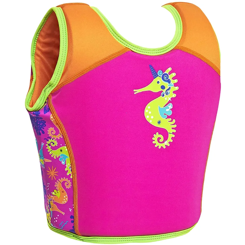 Zoggs Pink, Orange & Green Learn To Swim Swim Vest